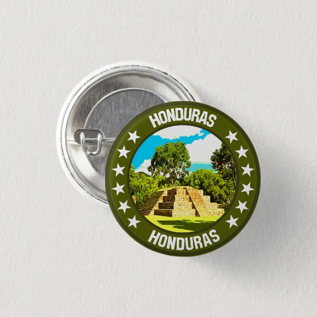 Badge Rond 2,50 Cm Honduras (Devant & derrière)