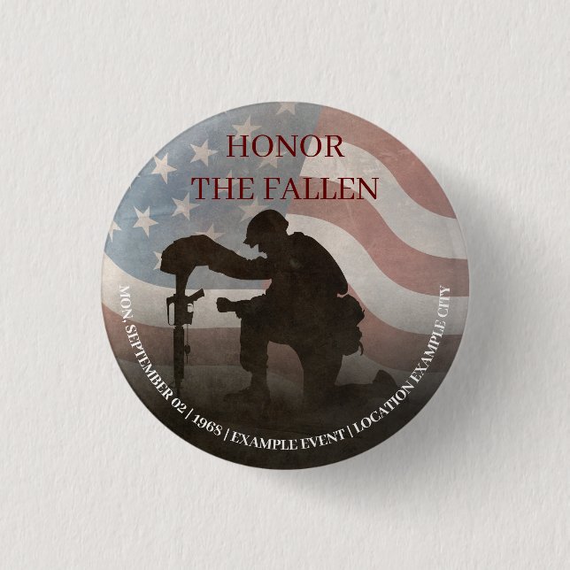 Badge Rond 2,50 Cm Honorez les Morts (Devant)