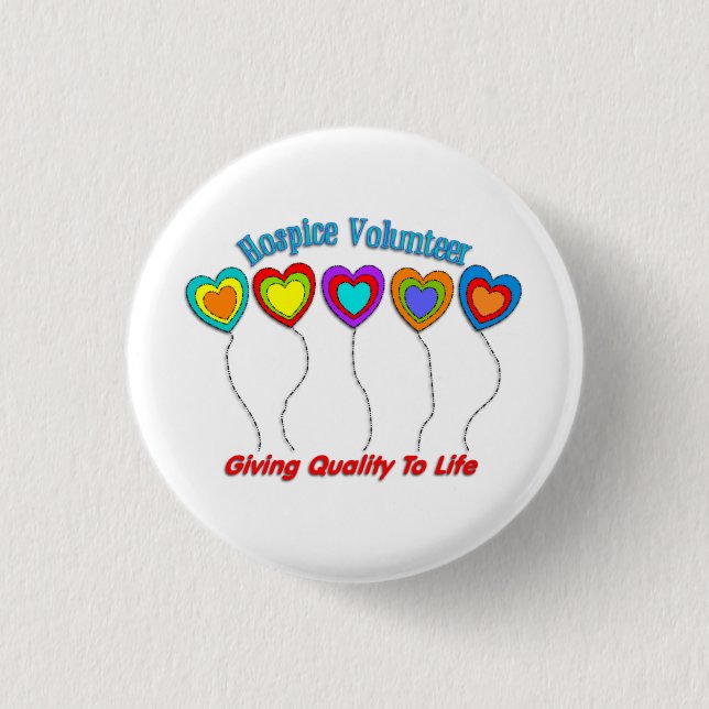 Badge Rond 2,50 Cm Hospice Volunteer (Devant)