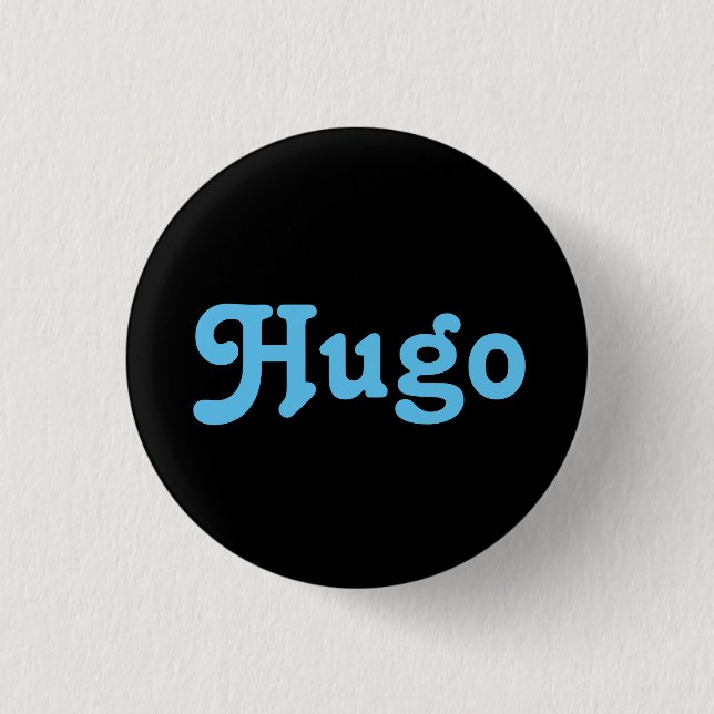 Badge Rond 2,50 Cm Hugo à boutons (Devant)