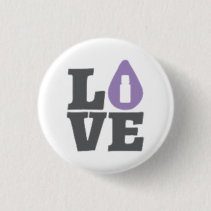 Badge Rond 2,50 Cm Huiles essentielles d'AMOUR