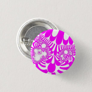 Badge Rond 2,50 Cm Humeur rose et blanche