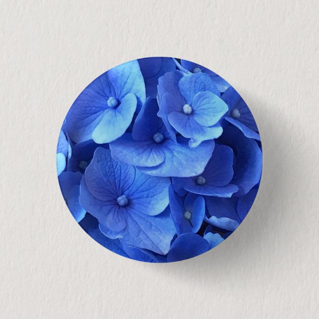 Badge Rond 2,50 Cm Hydrangeas bleu foncé (Devant)