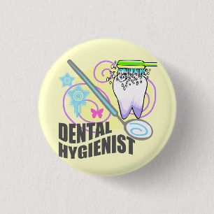Badge Rond 2,50 Cm Hygiéniste dentaire