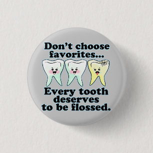 Badge Rond 2,50 Cm Hygiéniste dentaire drôle de dentiste