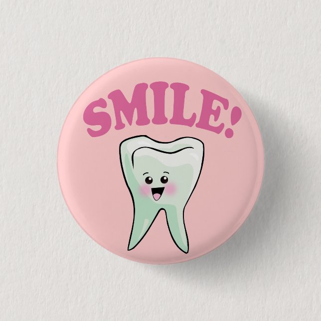 Badge Rond 2,50 Cm Hygiéniste dentaire mignon (Devant)