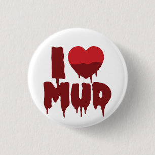 Badge Rond 2,50 Cm I Coeur (Amour) Boue