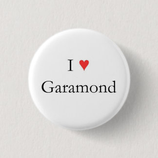 Badge Rond 2,50 Cm I coeur Garamond