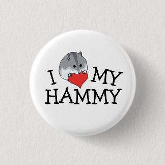 Badge Rond 2,50 Cm I coeur le nain de mon Campbell Hammy de Russe