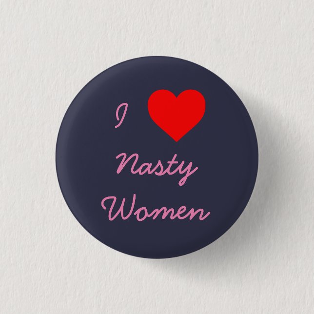 Badge Rond 2,50 Cm I femmes méchantes de coeur (Devant)