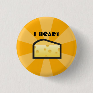 Badge Rond 2,50 Cm I fromage de coeur