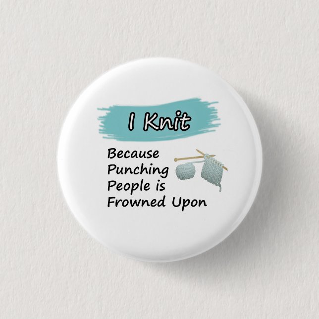 Badge Rond 2,50 Cm I Knit - Bouton (Devant)