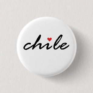 Badge Rond 2,50 Cm I love Chile