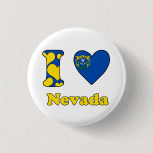 Badge Rond 2,50 Cm I love Nevada