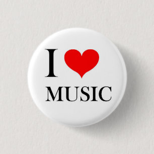Badge Rond 2,50 Cm I musique de coeur