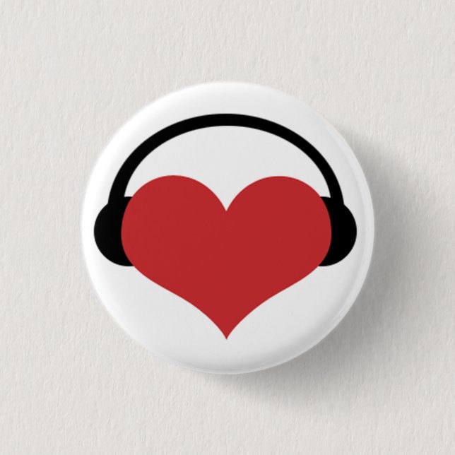 Badge Rond 2,50 Cm I musique de coeur (Devant)