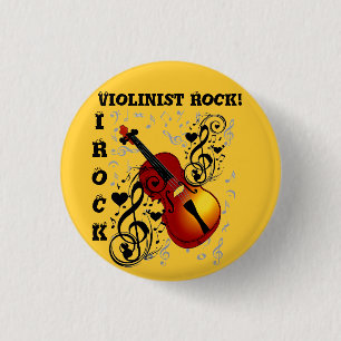 Badge Rond 2,50 Cm I Rock! - Rocher violoniste _