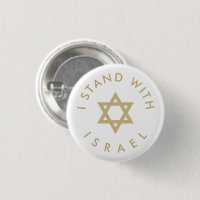 I Stand with Israel gold Star of David texte perso
