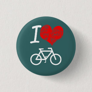 Badge Rond 2,50 Cm I vélo de coeur