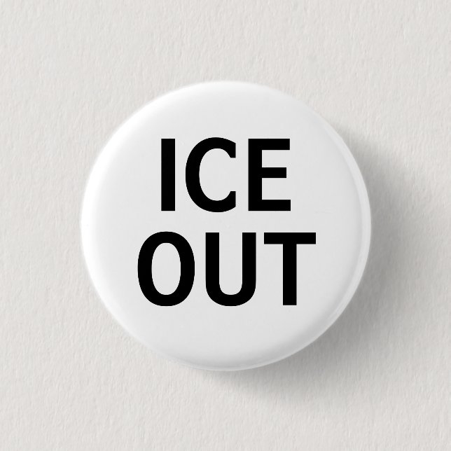 Badge Rond 2,50 Cm Ice Out Anti-Ice Button Pin (Devant)