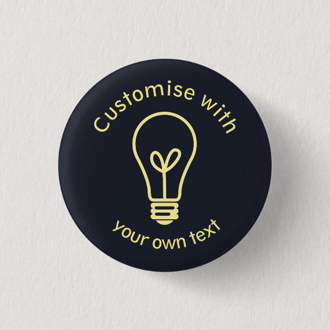 Badge Rond 2,50 Cm Icône faite sur commande d'ampoule (Devant)