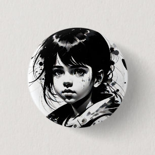 Badge Rond 2,50 Cm Icône : fille