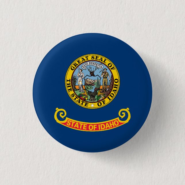 Badge Rond 2,50 Cm Idaho State Flag (Devant)