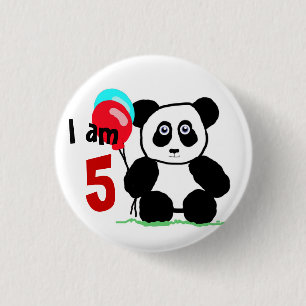 Badge Rond 2,50 Cm Ik ben 5 verjaardag