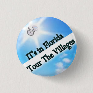 Badge Rond 2,50 Cm IL est dans le bouton de visite de la Floride