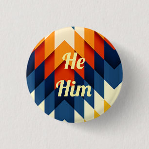 Badge Rond 2,50 Cm Il/Lui Pin Pronoun Sexe