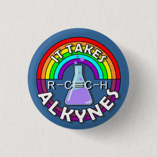 Badge Rond 2,50 Cm Il prend des ALCYNES ! Goupille de calembour de