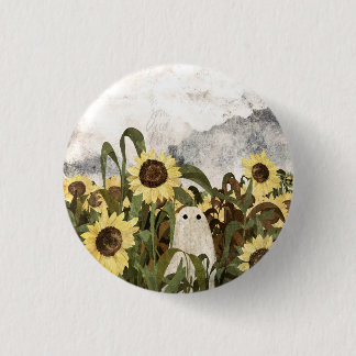 Badge Rond 2,50 Cm Il y a encore un fantôme dans le champ de tourneso
