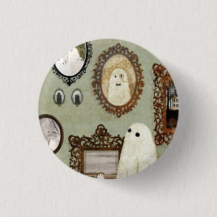 Badge Rond 2,50 Cm Il y a un fantôme dans la Galerie du Portrait