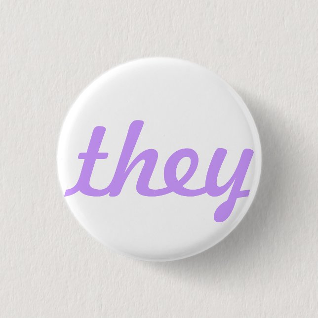 Badge Rond 2,50 Cm ils bouton/goupille de pronom (Devant)