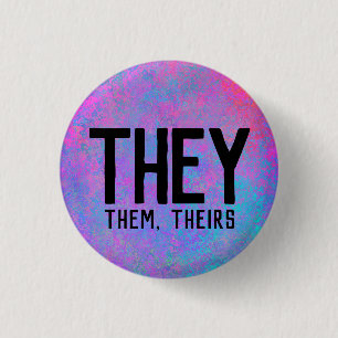 Badge Rond 2,50 Cm Ils, eux, leurs pronounouns