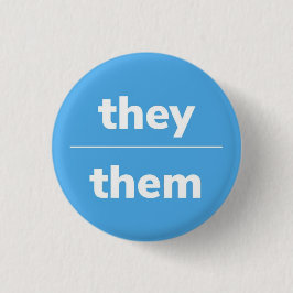 Badge Rond 2,50 Cm Ils/Eux Pronoun Pin, Bouton 1¼ Pouce