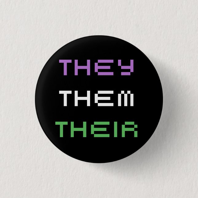 Badge Rond 2,50 Cm ils pronoms (Devant)