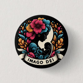 Badge Rond 2,50 Cm Imago Dei, Image de Dieu,