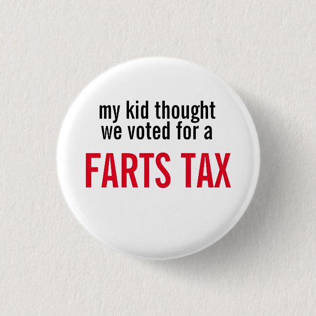 Badge Rond 2,50 Cm Impôt sur les frais fixes (Devant)