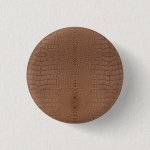Badge Rond 2,50 Cm Impression de l'alligator bronzé