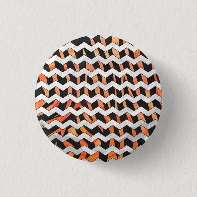 Badge Rond 2,50 Cm Impression noire et orange Zebra (Devant)