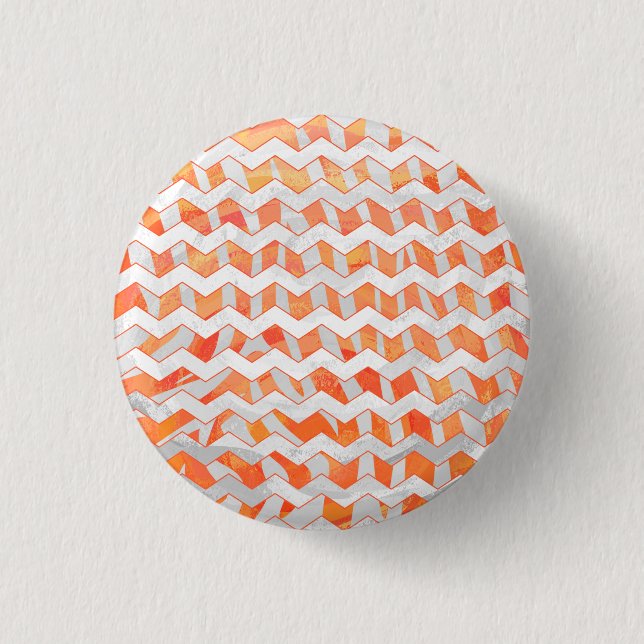Badge Rond 2,50 Cm Impression orange et blanc zèbre (Devant)