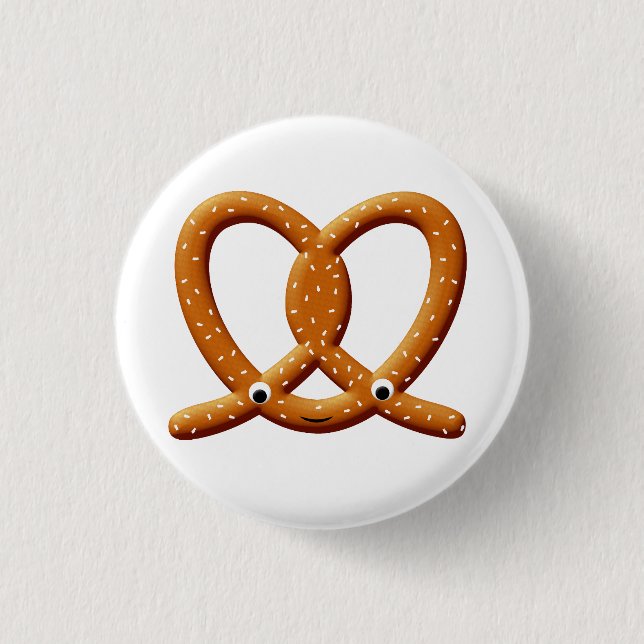 Badge Rond 2,50 Cm Imprimantes de dessin Cute Pretzel (Devant)