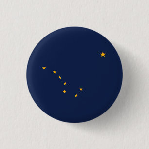 Badge Rond 2,50 Cm Indicateur de l'état de l'Alaska