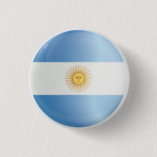 Badge Rond 2,50 Cm Indicateur d'icône argentine ronde