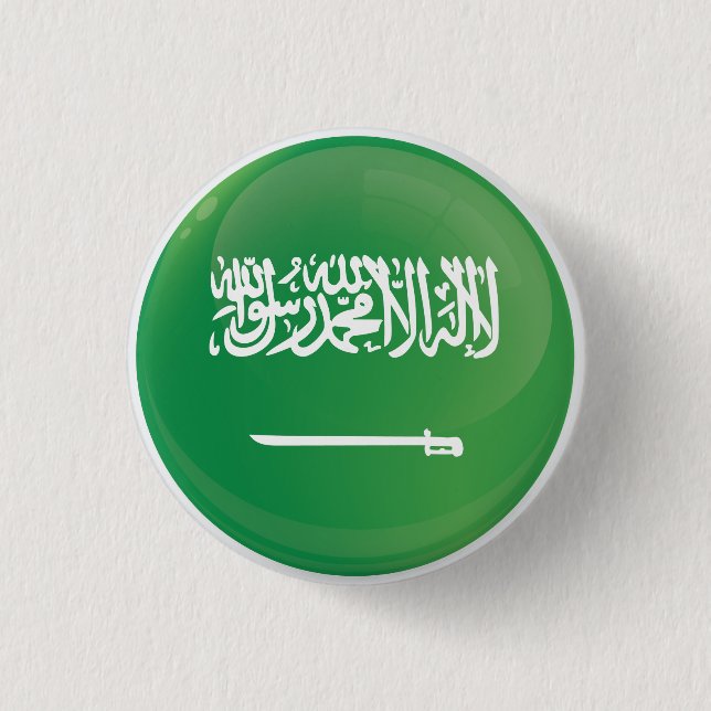 Badge Rond 2,50 Cm Indicateur d'icône de ronde saoudienne (Devant)