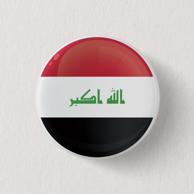 Badge Rond 2,50 Cm Indicateur d'icône rond de l'Irak (Devant)