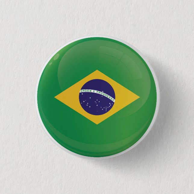 Badge Rond 2,50 Cm Indicateur d'icône ronde Brésil (Devant)