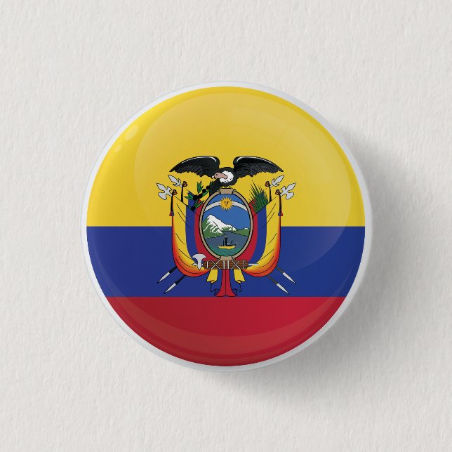 Badge Rond 2,50 Cm Indicateur d'icône ronde de l'Équateur (Devant)