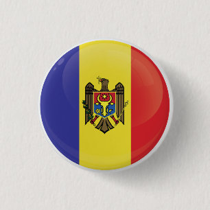 Badge Rond 2,50 Cm Indicateur d'icône ronde de Moldavie